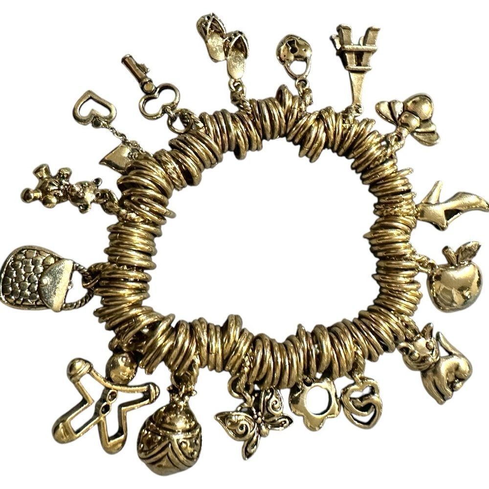 Stretch Charm Bracelet - Elegant & Unique Design Gold Charm Bracelet